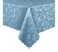 Smiry Rectangle Table Cloth, Waterproof Heavy Duty Vinyl Tablecloths, Wipeable Washable Table Cover for Kitchen and Dining Room (Stone Blue, 54" X 78")