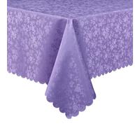 Smiry Rectangle Table Cloth, Waterproof Heavy Duty Vinyl Tablecloths, Wipeable Washable Table Cover for Kitchen and Dining Room (Purple, 60" X 84")