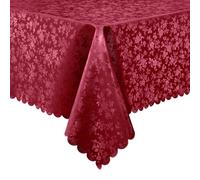 Smiry Rectangle Table Cloth, Waterproof Heavy Duty Vinyl Tablecloths, Wipeable Washable Table Cover for Kitchen and Dining Room (Red, 60" X 84")