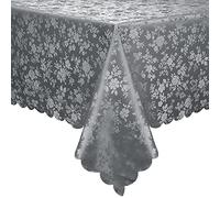 Smiry Rectangle Table Cloth, Waterproof Heavy Duty Vinyl Tablecloths, Wipeable Washable Table Cover for Kitchen and Dining Room (Grey, 60" X 84")