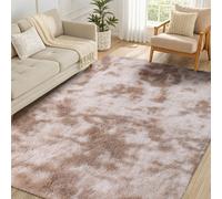 smiry Rugs Living Room 200x280cm, Area Rugs for Bedroom, Machine Washable Anti Slip Soft Fluffy Shaggy Tie-dye Floor Carpet for Kids Girls and Boys, Nursery Room, Beige