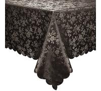 smiry Waterproof Vinyl Tablecloth, Rectangle Heavy Duty Table Cloth, Wipeable Table Cover for Kitchen and Dining Room (Coffee 1, 60" X 84")