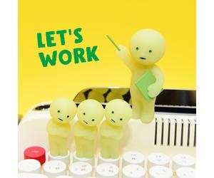 Smiski Doll Work Series genuine cute collectible glow in the dark dolls figure