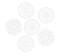 Smitchraft White Silicone Trivets Hot Dishes, Pots & Pans, Hot Pads Kitchen Quartz Countertops, Pot Holders Trivet Mat, Non-Stick Heat Resistant Mats Counter & Table Kitchen Decor Accessories Set 6