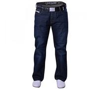 Smith and Jones Mens Bootcut Flared Wide Bottom Hardwearing Fashion Denim Jeans- Jeremilio 40W / 30L Dark Wash