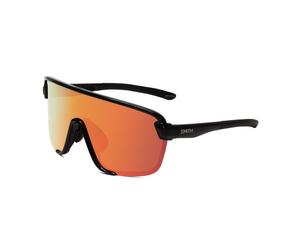 Smith Bobcat Oversize Semi-Rimless Sunglasses in Black/CP Red Mirror&Clear 150mm
