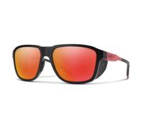 SMITH Embark Sunglasses - Performance Sports Sunglasses with Removable Side Shields for Skiing, Snowboarding & More - For Men & Women - Matte Black/Horizon Red + Red ChromaPop Polarized Mirror Lens