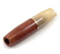 Smith & Frank Briar Wood Cigarette Holder 85mm - Light Mouthpiece, 9mm Denicotea Filter Compatible, Reusable Classic Holder, Includes 10 Filters