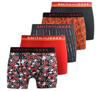 Smith & Jones 5 Pack Mens Boxer Underwear Trunks Designer Multi Pack Trunk Brief