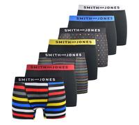 Smith Jones & Leland Mens 7pk Boxer Shorts - Black - Size Medium