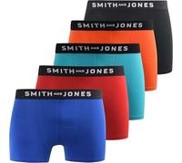Smith & Jones Men's 5 Pack Stretch Boxer Shorts Underpants Assorted Colour