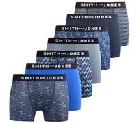 SMITH & JONES mens boxers - multipack of 7, stretch cotton men’s boxer shorts, comfortable underpants for men, colourful and black underwear trunks, multi pack man briefs(XL, Zyden)