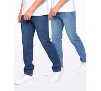 Smith & Jones Men's Mens Sazzi Straight Fit Jeans 2 Pack in Blue | Size: 32S Smith & Jones Blue 32S