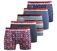 Smith & Jones Men's Nellary Assorted Designs Boxer Shorts (Pack of 5) | Size: XL Smith & Jones Multicolor XL