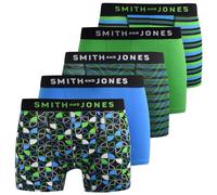 Smith & Jones Mens Riggon Assorted Designs Boxer Shorts (Pac BG1754