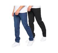 Smith & Jones Men's Sazzi Straight Jeans Pack of 2 in True Black | Size: 32R Smith & Jones True Black 32R