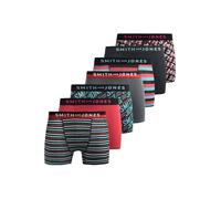 Smith & Jones Men's Taden Assorted Designs Boxer Shorts (Pack of 7) | Size: Medium Smith & Jones Multicolor M