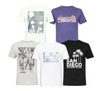 Smith Jones & Pacheco 5pk T-Shirts Mens - Multicolour - Size Small