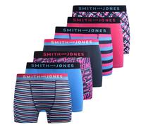 RRP £49.99 - Smith & Jones Taden 7 Pack Mens Designer Comfort Boxer Shorts