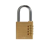 Smith & Locke Brass Combination Padlock (H)51mm (W)50mm