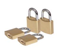 Smith & Locke Brass Open Shackle Padlock (W)30mm, Pack Of 4