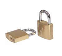 Smith & Locke Brass Open Shackle Padlock (W)40mm, Pack Of 2
