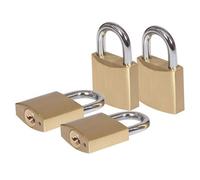 Smith & Locke Brass Open Shackle Padlock (W)40mm, Pack Of 4