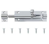 Smith & Locke Chrome-Plated Silver Brass Barrel Door Bolt N235 (L)76mm (W)25mm