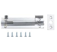 Smith & Locke Chrome-Plated Silver Brass Barrel Door Bolt N239 (L)102mm (W)26mm