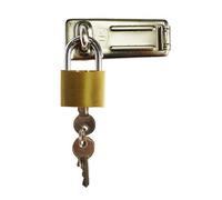 Smith & Locke Galvanised Steel Hasp & Staple With Padlock, (L)90mm (W)38mm