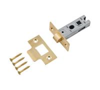 Smith & Locke Gold Brass Effect Tubular Mortice Latch (W)64mm, Pack Of 10