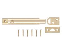 Smith & Locke Gold Brass Flush Surface Door Bolt N268 (L)100mm (W)15mm