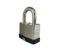 Smith & Locke Laminated Steel Black Open Shackle Padlock (W)40mm