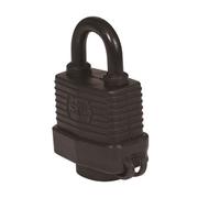 Smith & Locke Laminated Steel Black Open Shackle Padlock (W)72mm