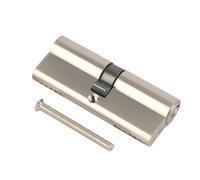 Smith & Locke Nickel Effect Brass Single Euro Cylinder Lock 45/55, (L)100mm (W)33mm