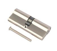 Smith & Locke Nickel Effect Brass Single Euro Cylinder Lock, (L)70mm (W)33mm