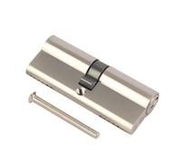 Smith & Locke Nickel Effect Brass Single Euro Cylinder Lock, (L)80mm (W)33mm