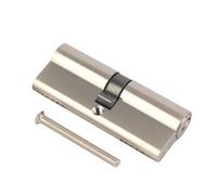 Smith & Locke Nickel Effect Brass Single Euro Cylinder Lock, (L)95mm (W)33mm