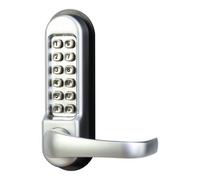 Smith & Locke Push7 Silver Effect Zinc Alloy 4-6 Digit Push-Button Lock