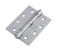 Smith & Locke Satin Chrome Effect Grade 11 Medium Duty Ball Bearing Fire Door Hinge, Pack Of 15