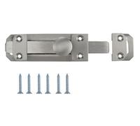 Smith & Locke Satin Nickel-Plated Silver Zamak Flat Straight Door Bolt N263 (L)102mm (W)25mm