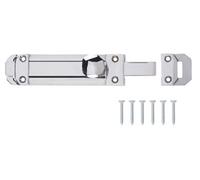 Smith & Locke Silver Chrome-Plated Zinc Alloy Flat Deadbolt Straight Gate Bolt, (L)152mm (Bl)114mm