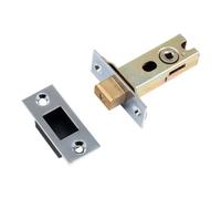 Smith & Locke Silver Nickel Effect Deadbolt Tubular Mortice Latch (W)64mm