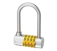 Smith & Locke Silver & Yellow Zinc Alloy Resettable Combination Closed Shackle Padlock (H)98.5mm (W)60mm