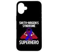 Smith-Magenis Syndrome Superhero Warrior Fighter Ribbon Case for iPhone 16 Plus