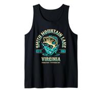 Smith Mountain Lake Virginia Established 1963 Fishing Design Tank Top