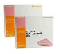 Smith & Nephew Foam Dressing Allevyn Gentle Border Lite 3 X 3" Square Adhesive Sterile (#66800834, Sold Per Box) 2 Pack