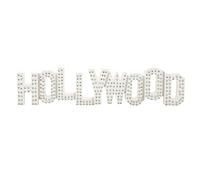 Smith Novelty Hollywood Wooden Replica Sign (12" White with Rhinestones)