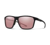 Smith Optic Pinpoint Square Sunglasses in Matte Black/ChromaPop Ignitor Rose Red