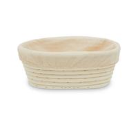 Smith Rattan Oblong Bread Proofing Storage Food Basket For Dining Table Kitchen
